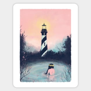 Lighthouse Girl Sticker